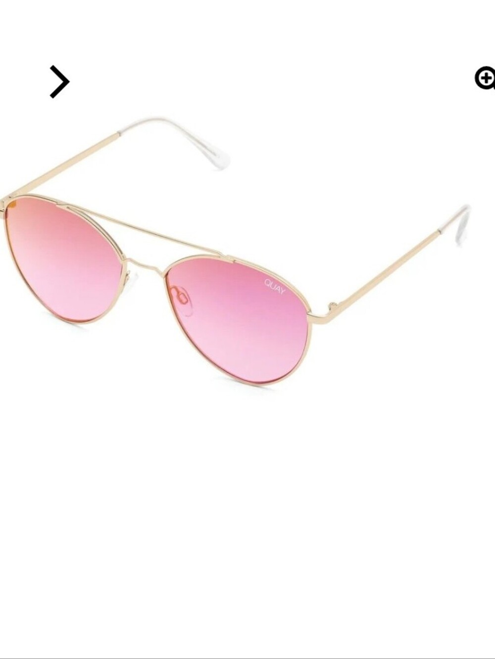Quay Australia Dragonfly Matte Gld/Pnk Sunglasses 126